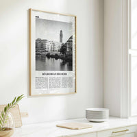 Mulheim An Der Ruhr Print Black and White, Mülheim an der Ruhr Wall Art, Mülheim an der Ruhr Poster, Mülheim an der Ruhr Photo, Décor, Map,