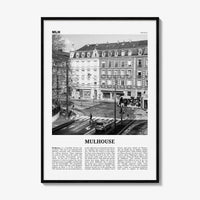 Mulhouse Print Black and White, Mulhouse Wall Art, Mulhouse Poster, Mulhouse Photo, Mulhouse Wall Décor, Mulhouse Map, France