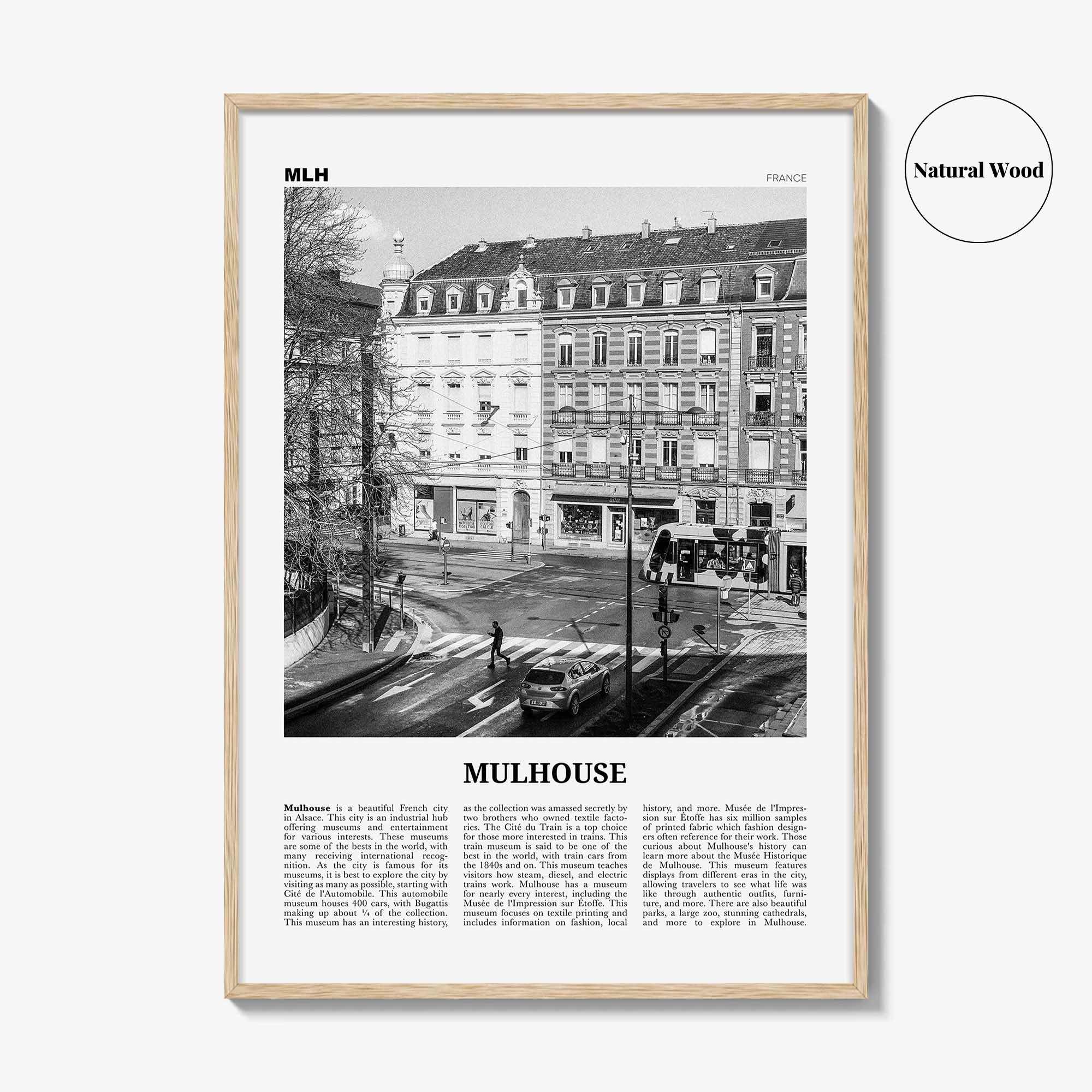 Mulhouse Print Black and White, Mulhouse Wall Art, Mulhouse Poster, Mulhouse Photo, Mulhouse Wall Décor, Mulhouse Map, France