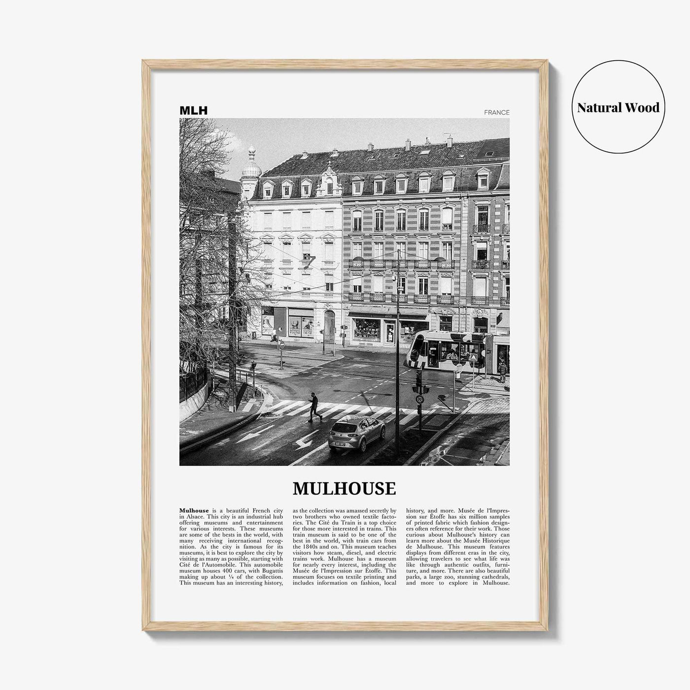 Mulhouse Print Black and White, Mulhouse Wall Art, Mulhouse Poster, Mulhouse Photo, Mulhouse Wall Décor, Mulhouse Map, France
