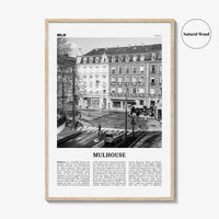 Mulhouse Print Black and White, Mulhouse Wall Art, Mulhouse Poster, Mulhouse Photo, Mulhouse Wall Décor, Mulhouse Map, France