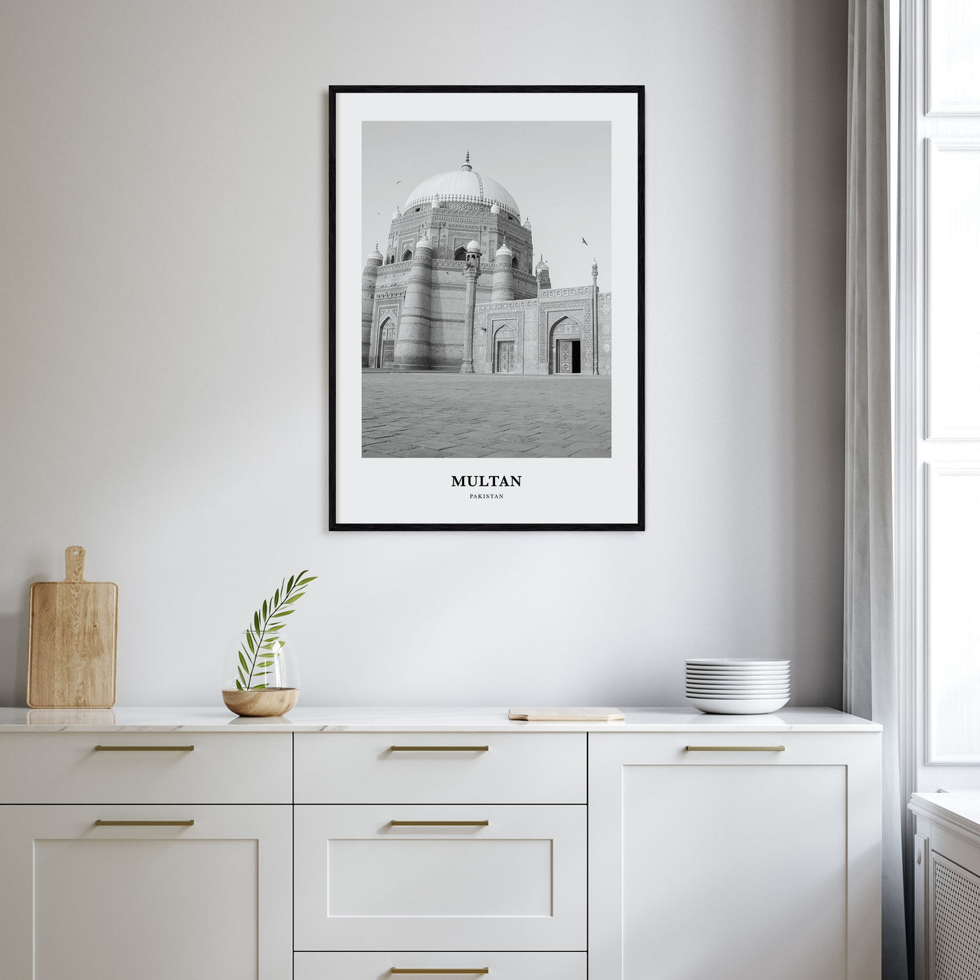 Multan Portrait B&W Poster