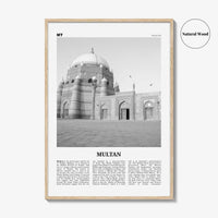 Multan Print Black and White, Multan Wall Art, Multan Poster, Multan Photo, Multan Wall Décor, Multan Map, Pakistan
