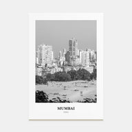 Mumbai Portrait B&W Poster