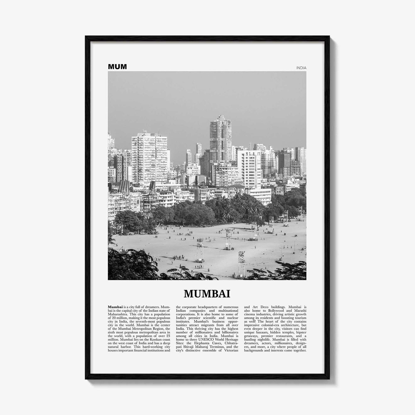 Mumbai Print Black and White, Mumbai Wall Art, Mumbai Poster, Mumbai Photo, Mumbai Wall Decor, India, Bombay, Maharashtra, Asia