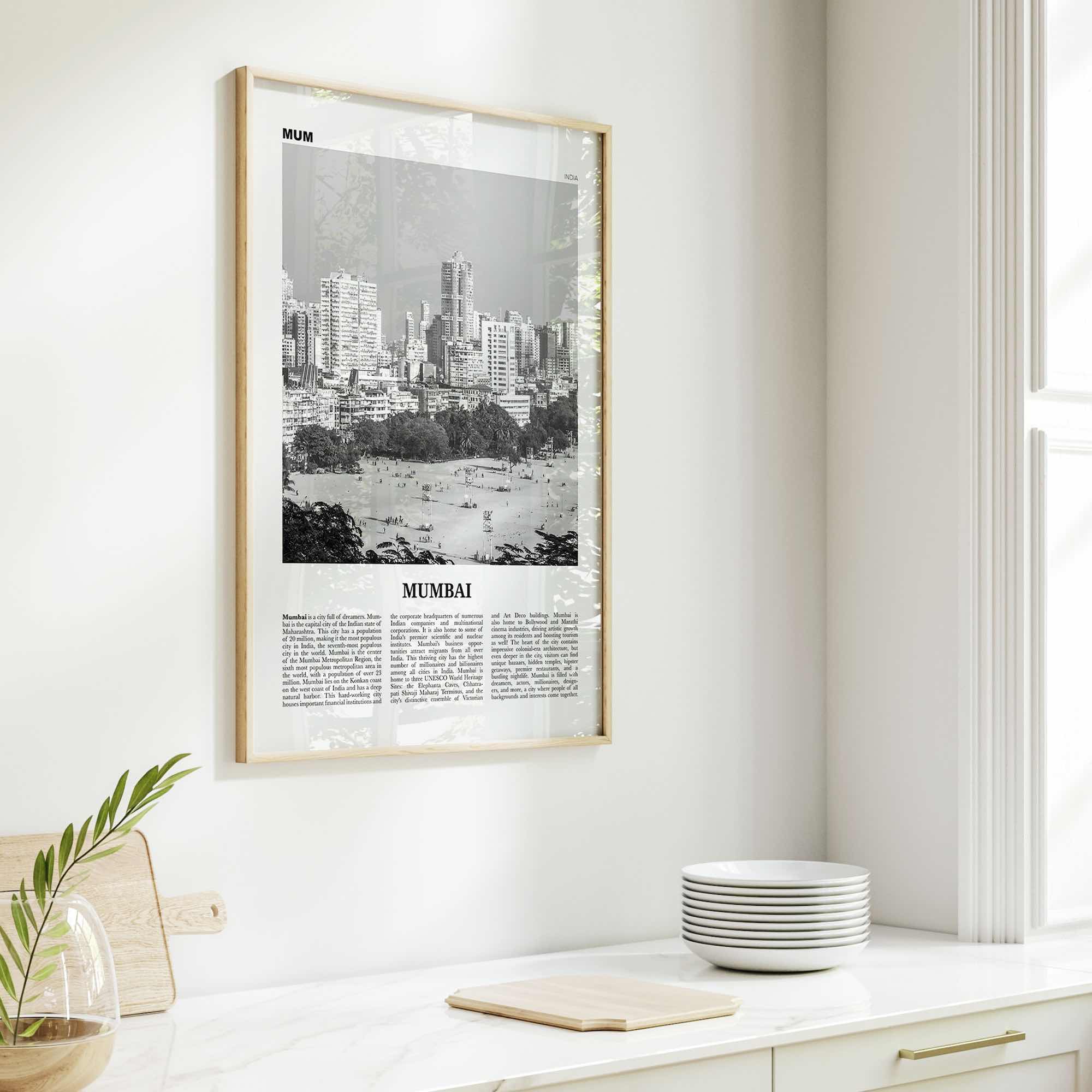 Mumbai Print Black and White, Mumbai Wall Art, Mumbai Poster, Mumbai Photo, Mumbai Wall Decor, India, Bombay, Maharashtra, Asia