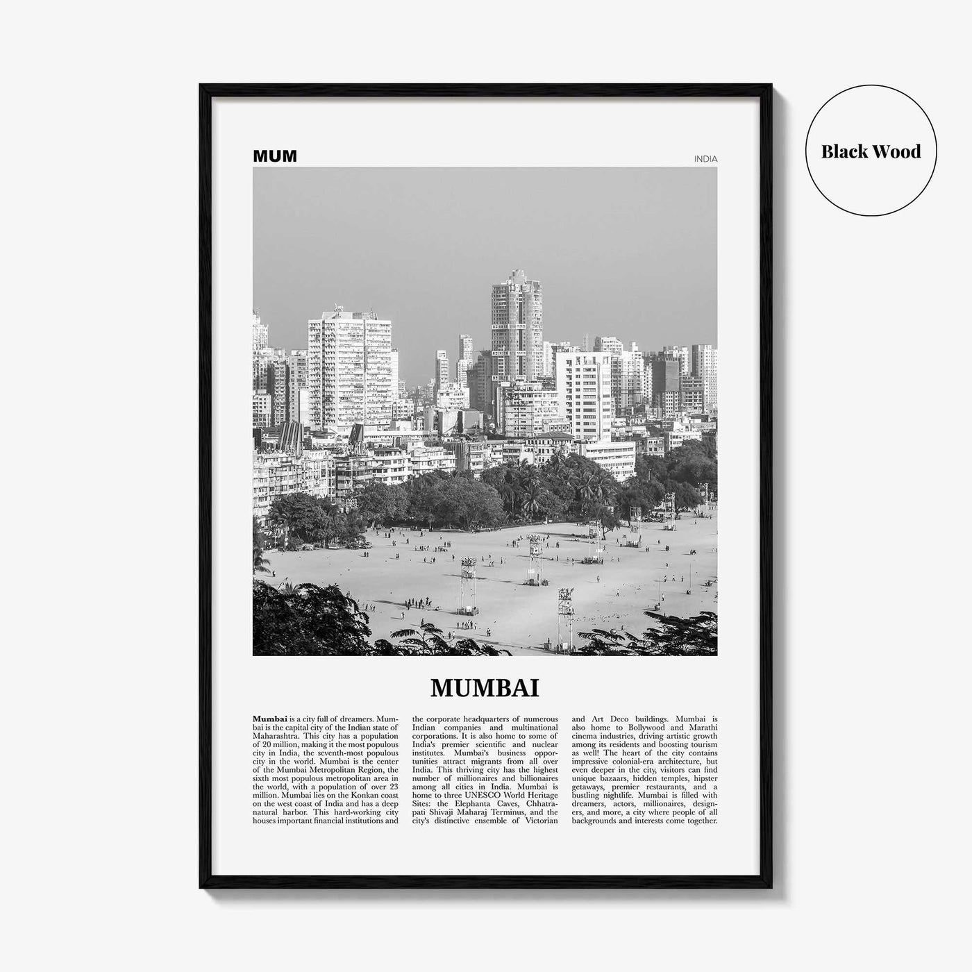 Mumbai Print Black and White, Mumbai Wall Art, Mumbai Poster, Mumbai Photo, Mumbai Wall Decor, India, Bombay, Maharashtra, Asia