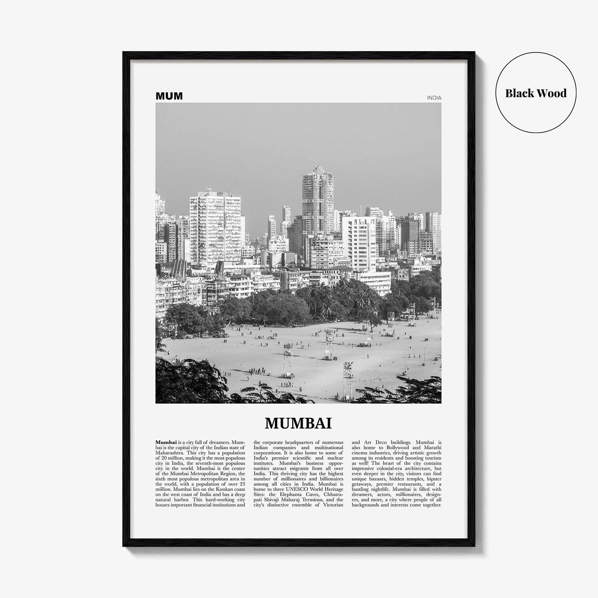 Mumbai Print Black and White, Mumbai Wall Art, Mumbai Poster, Mumbai Photo, Mumbai Wall Decor, India, Bombay, Maharashtra, Asia