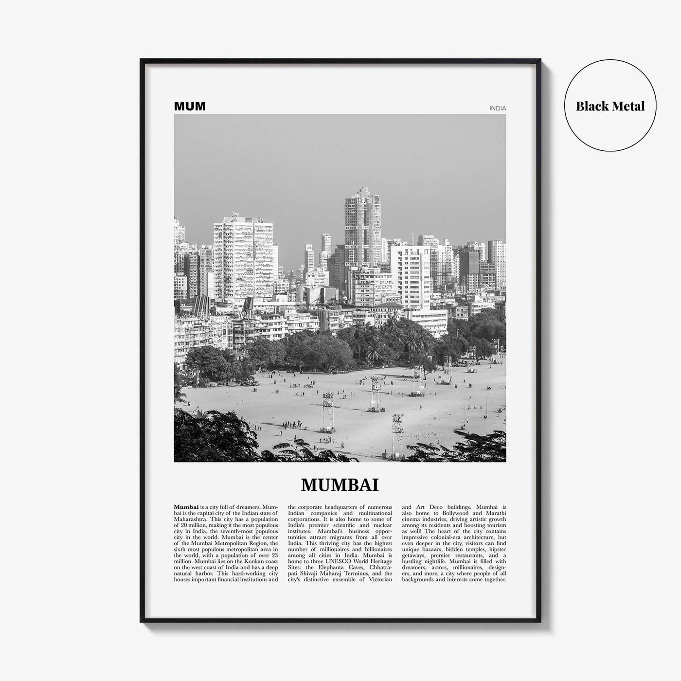 Mumbai Print Black and White, Mumbai Wall Art, Mumbai Poster, Mumbai Photo, Mumbai Wall Decor, India, Bombay, Maharashtra, Asia