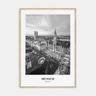Munich Portrait B&W Poster