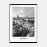 Munich Portrait B&W Poster