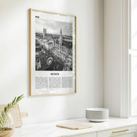 Munich Print Black and White No 1, Munich Wall Art, Munich Poster, Munich, Munich Wall Decor, Germany, München, Bavaria, Deutschland Europe