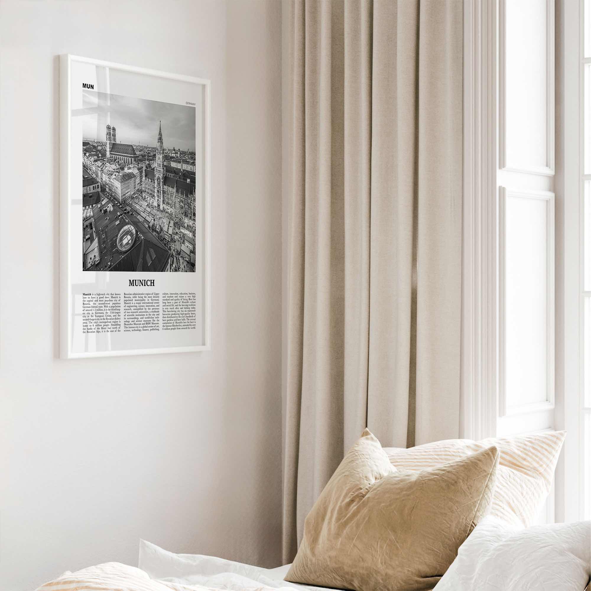 Munich Print Black and White No 1, Munich Wall Art, Munich Poster, Munich, Munich Wall Decor, Germany, München, Bavaria, Deutschland Europe