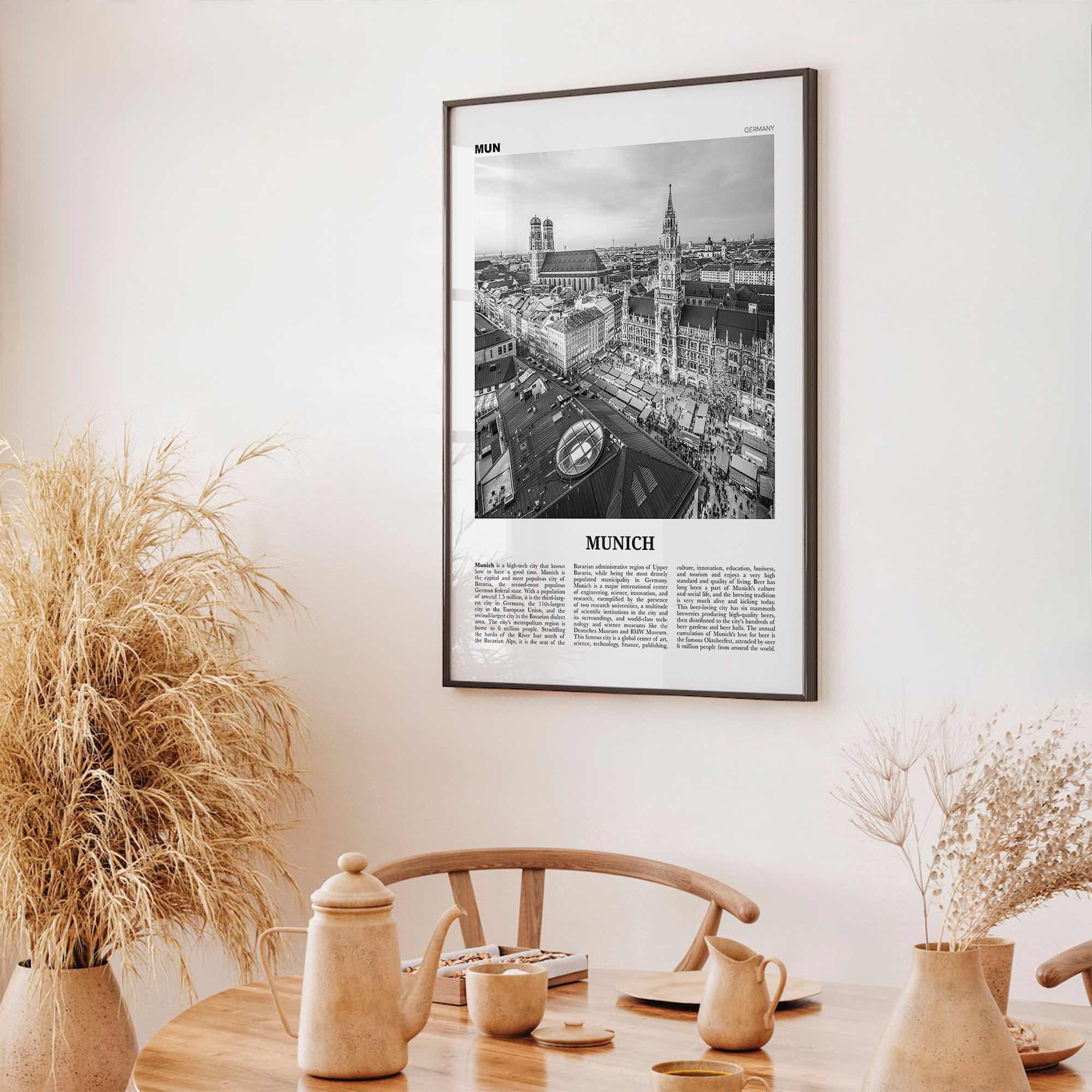 Munich Print Black and White No 1, Munich Wall Art, Munich Poster, Munich, Munich Wall Decor, Germany, München, Bavaria, Deutschland Europe