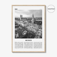 Munich Print Black and White No 1, Munich Wall Art, Munich Poster, Munich, Munich Wall Decor, Germany, München, Bavaria, Deutschland Europe