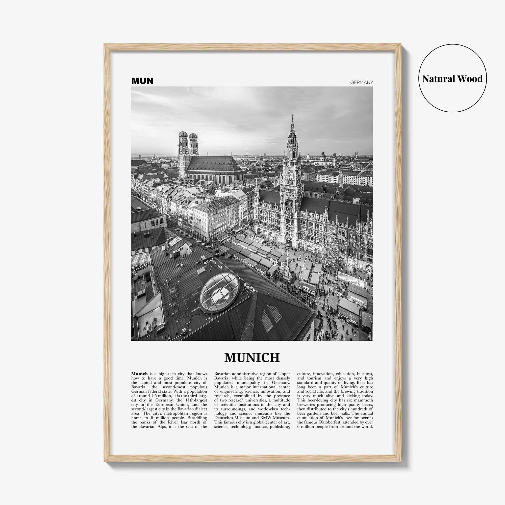 Munich Print Black and White No 1, Munich Wall Art, Munich Poster, Munich, Munich Wall Decor, Germany, München, Bavaria, Deutschland Europe