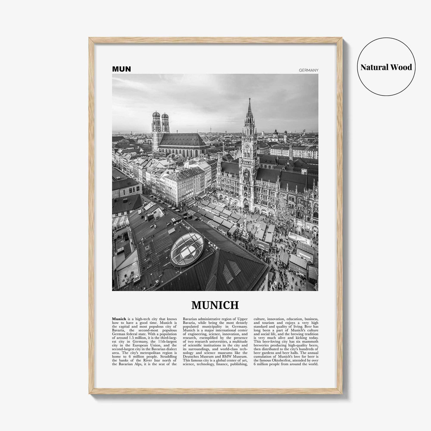 Munich Print Black and White No 1, Munich Wall Art, Munich Poster, Munich, Munich Wall Decor, Germany, München, Bavaria, Deutschland Europe