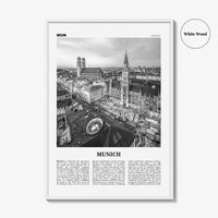 Munich Print Black and White No 1, Munich Wall Art, Munich Poster, Munich, Munich Wall Decor, Germany, München, Bavaria, Deutschland Europe