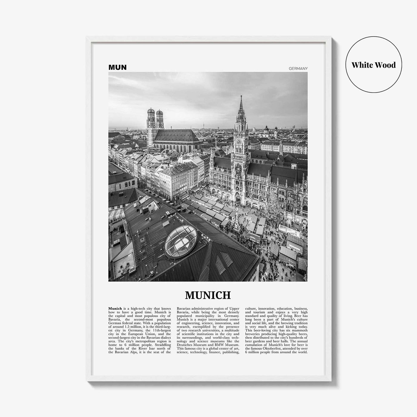 Munich Print Black and White No 1, Munich Wall Art, Munich Poster, Munich, Munich Wall Decor, Germany, München, Bavaria, Deutschland Europe