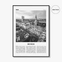 Munich Print Black and White No 1, Munich Wall Art, Munich Poster, Munich, Munich Wall Decor, Germany, München, Bavaria, Deutschland Europe