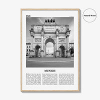 Munich Print Black and White No 2, Munich Wall Art, Munich Poster, Munich Photo, Munich Wall Décor, Munich Map, Germany