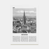 Münster Travel B&W Poster
