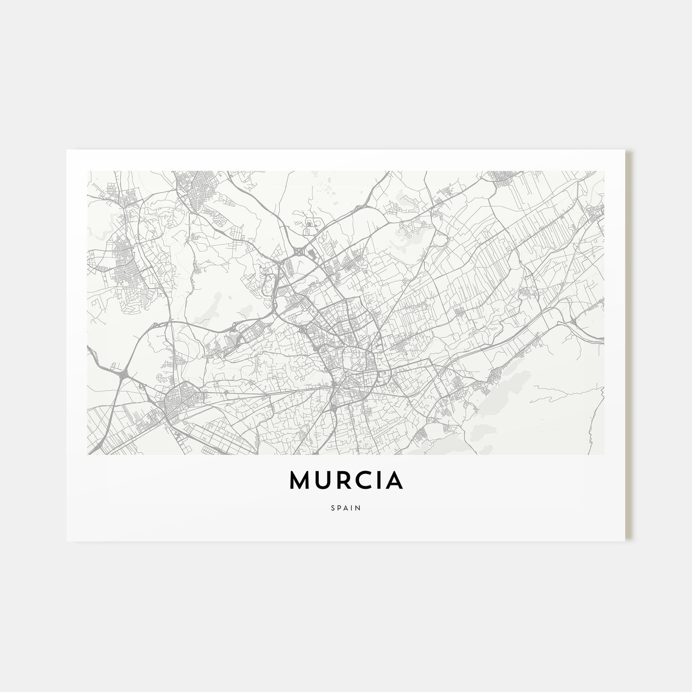 Murcia Map Landscape Poster