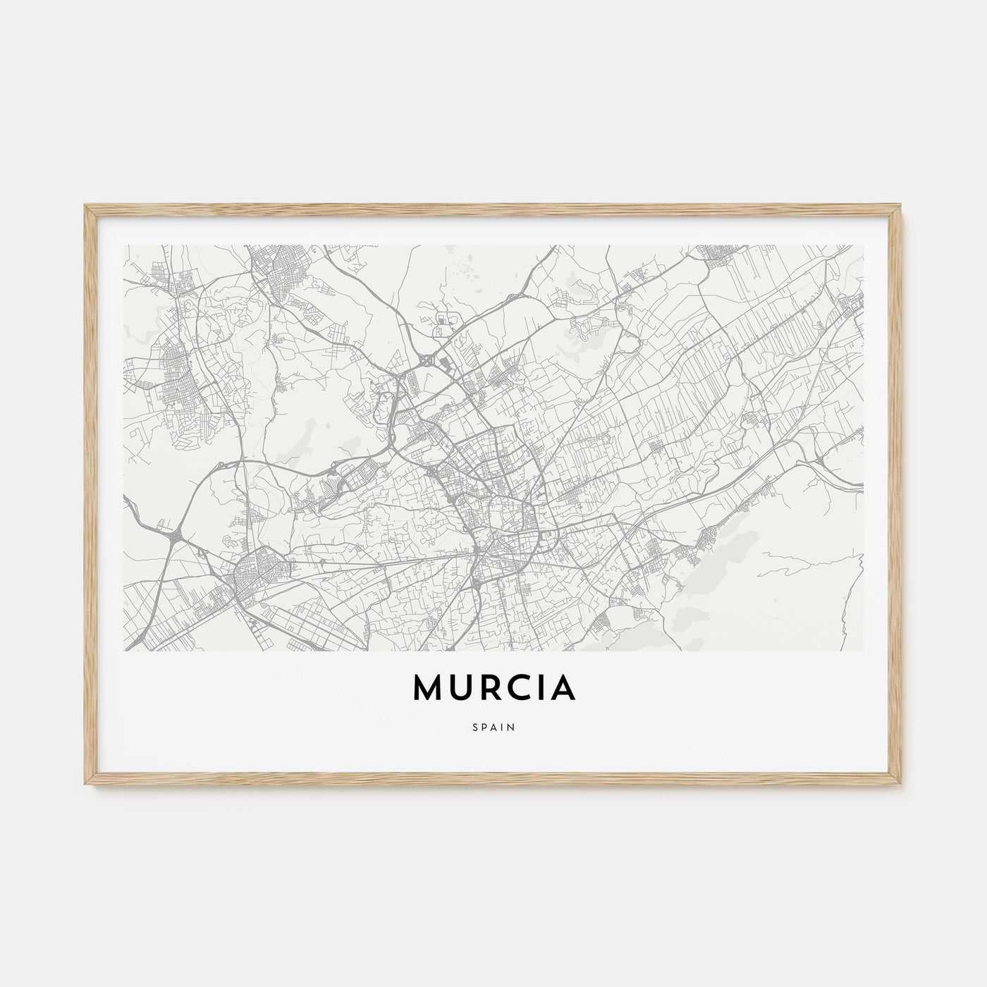 Murcia Map Landscape Poster