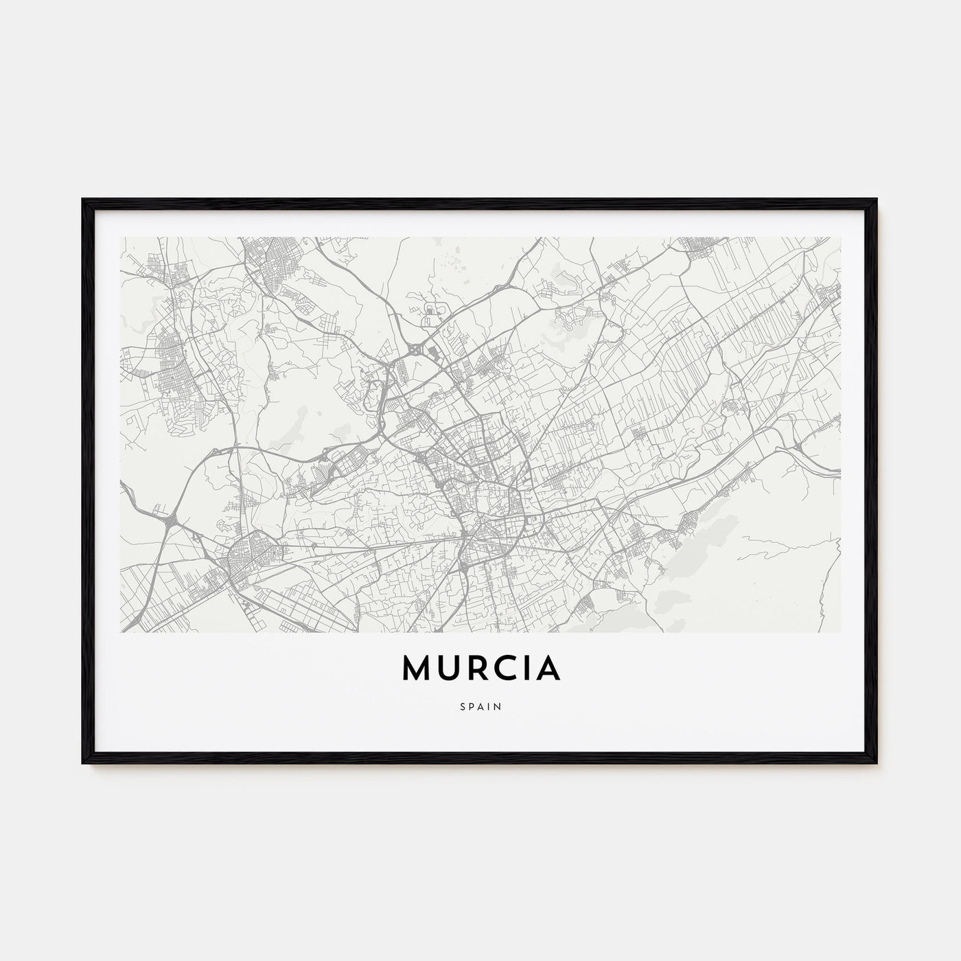 Murcia Map Landscape Poster