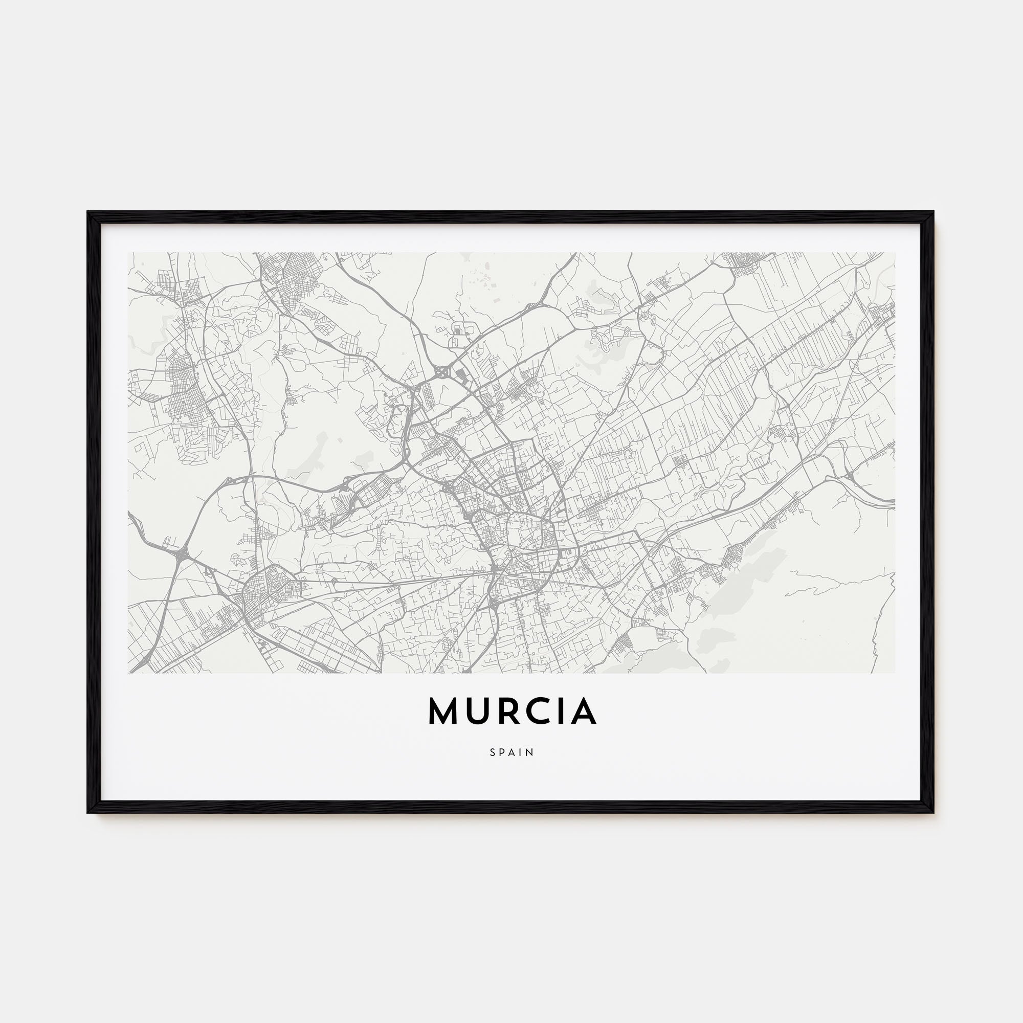 Murcia Map Landscape Poster