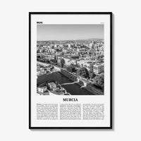 Murcia Print Black and White, Murcia Wall Art, Murcia Poster, Murcia Photo, Murcia Wall Décor, Spain, España