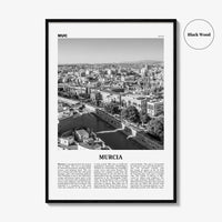 Murcia Print Black and White, Murcia Wall Art, Murcia Poster, Murcia Photo, Murcia Wall Décor, Spain, España