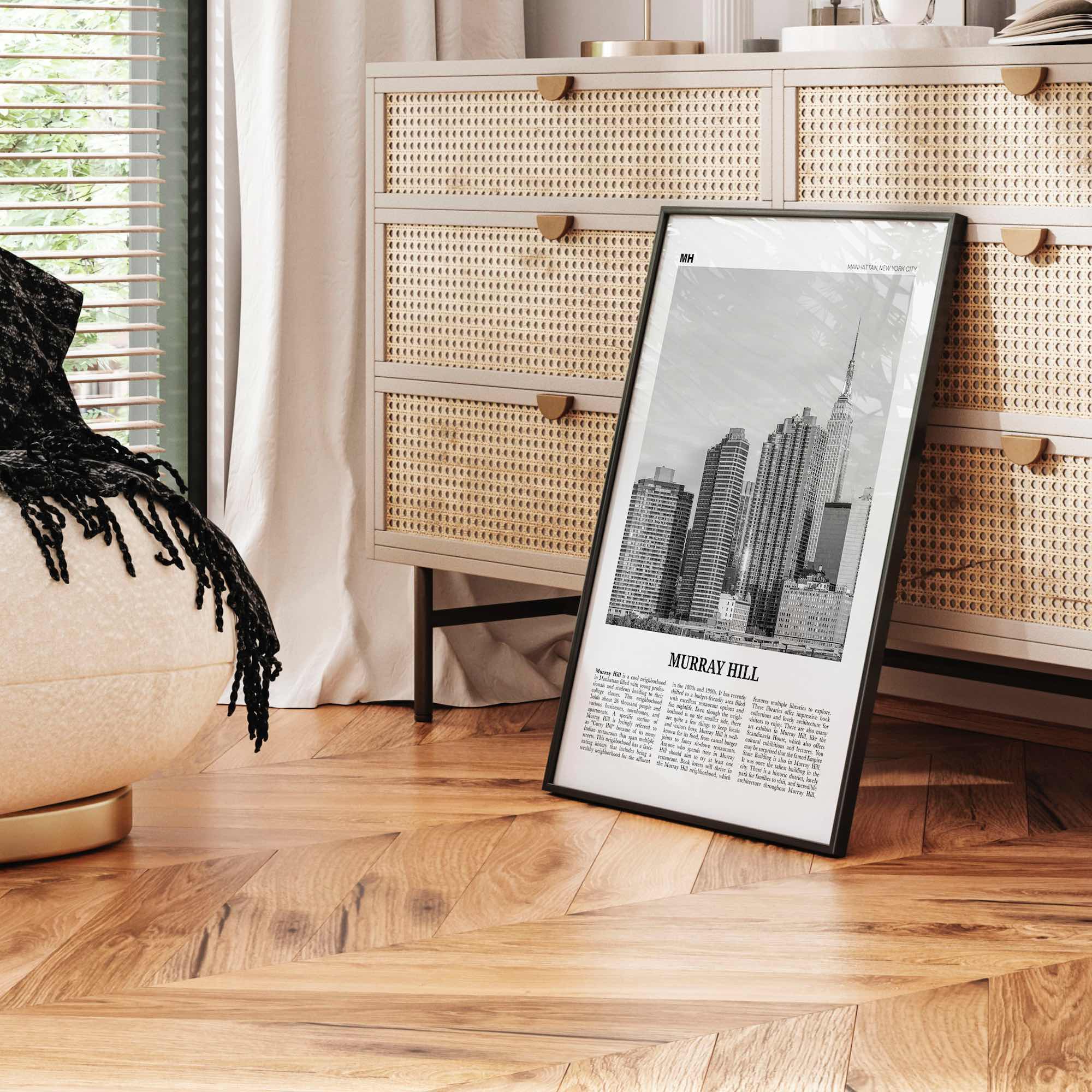 Murray Hill Print Black and White, Murray Hill Wall Art, Murray Hill Poster, Murray Hill Photo, Murray Hill Décor, Manhattan, New York City