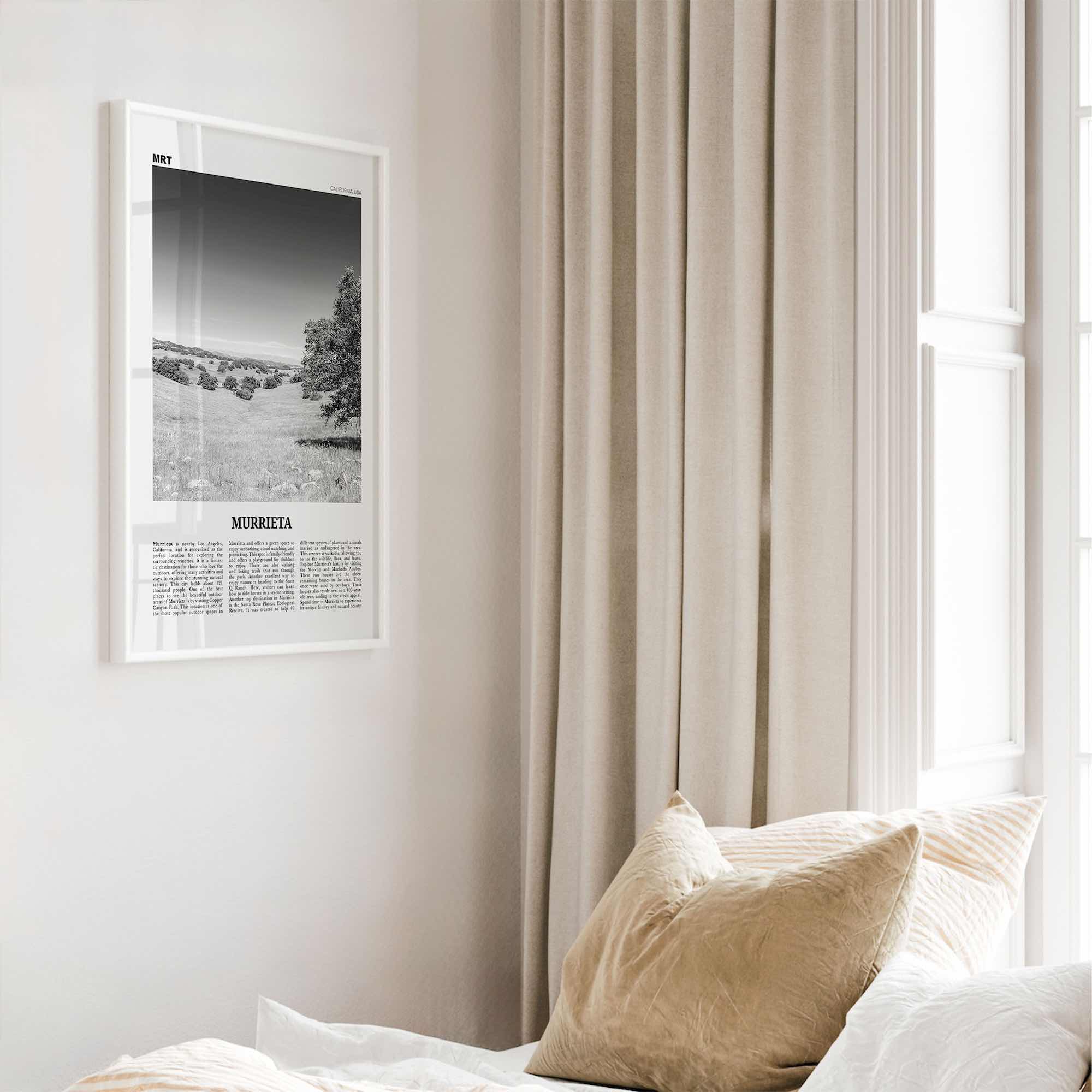 Murrieta Print Black and White No 1, Murrieta Wall Art, Murrieta Poster, Murrieta Photo, Murrieta Wall Décor, Murrieta Map, California