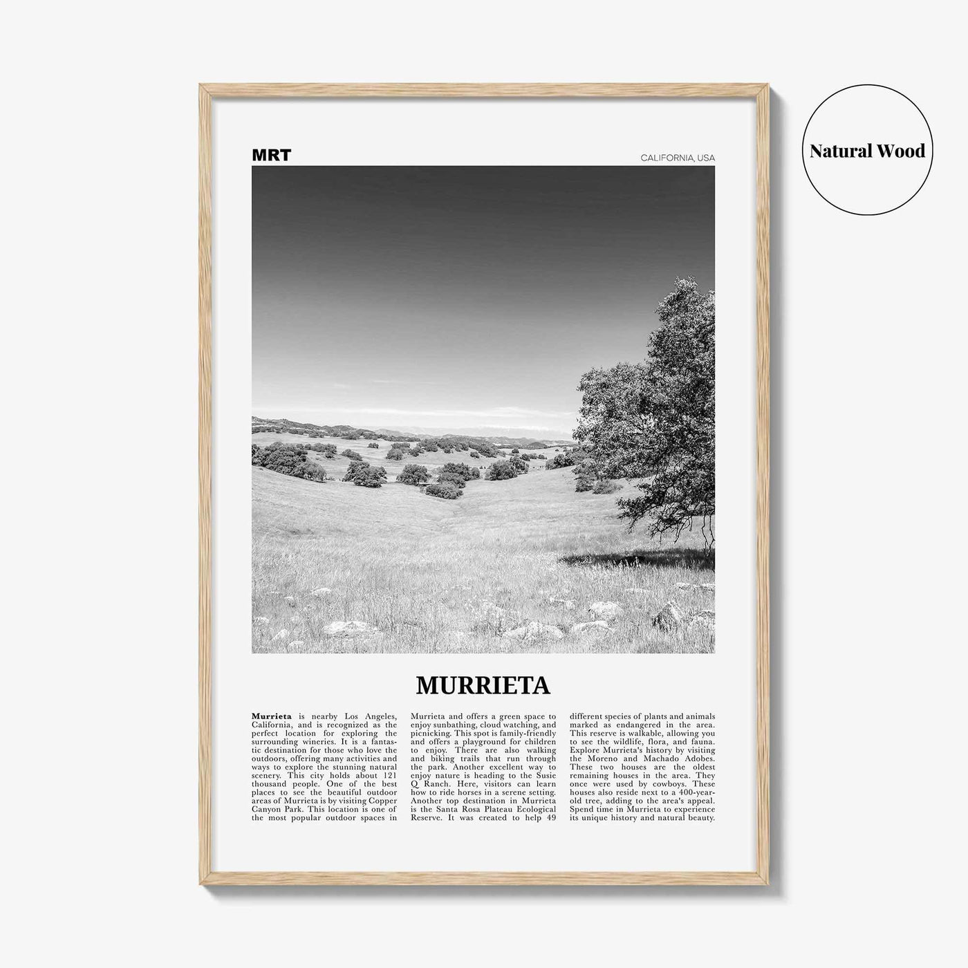 Murrieta Print Black and White No 1, Murrieta Wall Art, Murrieta Poster, Murrieta Photo, Murrieta Wall Décor, Murrieta Map, California