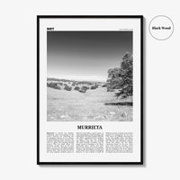 Murrieta Print Black and White No 1, Murrieta Wall Art, Murrieta Poster, Murrieta Photo, Murrieta Wall Décor, Murrieta Map, California