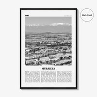Murrieta Print Black and White No 2, Murrieta Wall Art, Murrieta Poster, Murrieta Photo, Murrieta Wall Décor, Murrieta Map, California