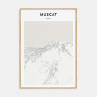 Muscat Map Portrait Poster