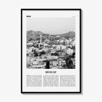 Muscat Print Black and White, Muscat Wall Art, Muscat Poster, Muscat Photo, Muscat Decor, Oman, Salṭanat ʻUmān, Arab, Persian, Middle East