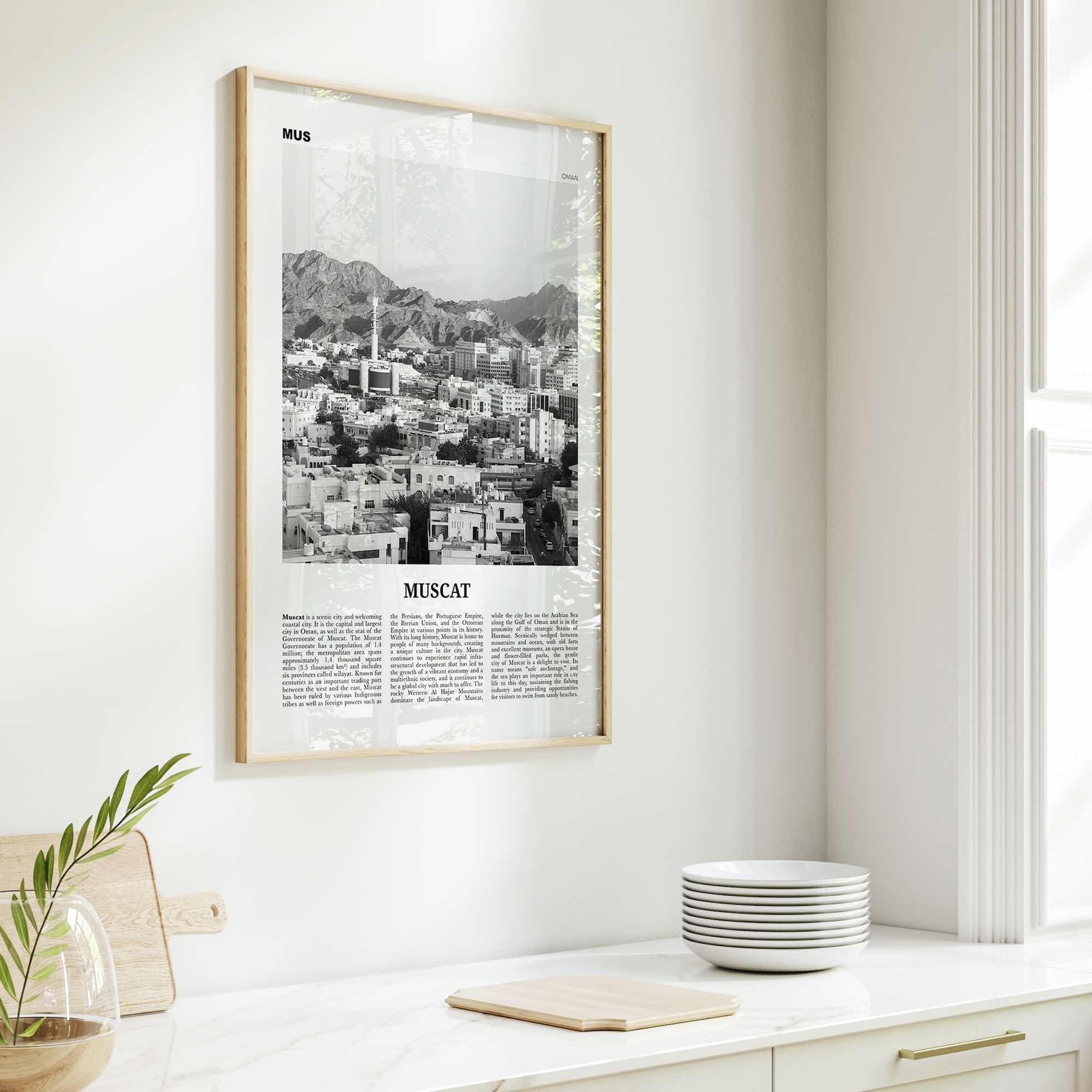 Muscat Print Black and White, Muscat Wall Art, Muscat Poster, Muscat Photo, Muscat Decor, Oman, Salṭanat ʻUmān, Arab, Persian, Middle East