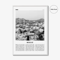 Muscat Print Black and White, Muscat Wall Art, Muscat Poster, Muscat Photo, Muscat Decor, Oman, Salṭanat ʻUmān, Arab, Persian, Middle East
