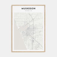 Muskegon Map Portrait Poster