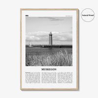 Muskegon Print Black and White, Muskegon Wall Art, Muskegon Poster, Muskegon Photo, Muskegon Wall Décor, Muskegon Map, Michigan, USA