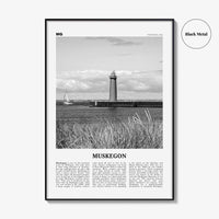 Muskegon Print Black and White, Muskegon Wall Art, Muskegon Poster, Muskegon Photo, Muskegon Wall Décor, Muskegon Map, Michigan, USA