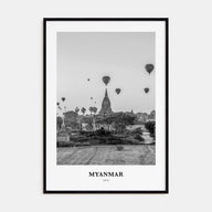 Myanmar Portrait B&W Poster