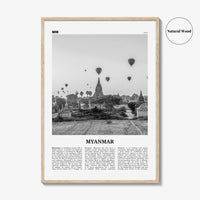 Myanmar Print Black and White, Myanmar Wall Art, Myanmar Poster, Myanmar Photo, Myanmar Decor, Burma, Nainngandaw, Yangon, Mandalay, Asia