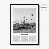 Myanmar Print Black and White, Myanmar Wall Art, Myanmar Poster, Myanmar Photo, Myanmar Decor, Burma, Nainngandaw, Yangon, Mandalay, Asia