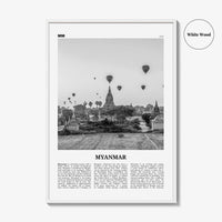 Myanmar Print Black and White, Myanmar Wall Art, Myanmar Poster, Myanmar Photo, Myanmar Decor, Burma, Nainngandaw, Yangon, Mandalay, Asia