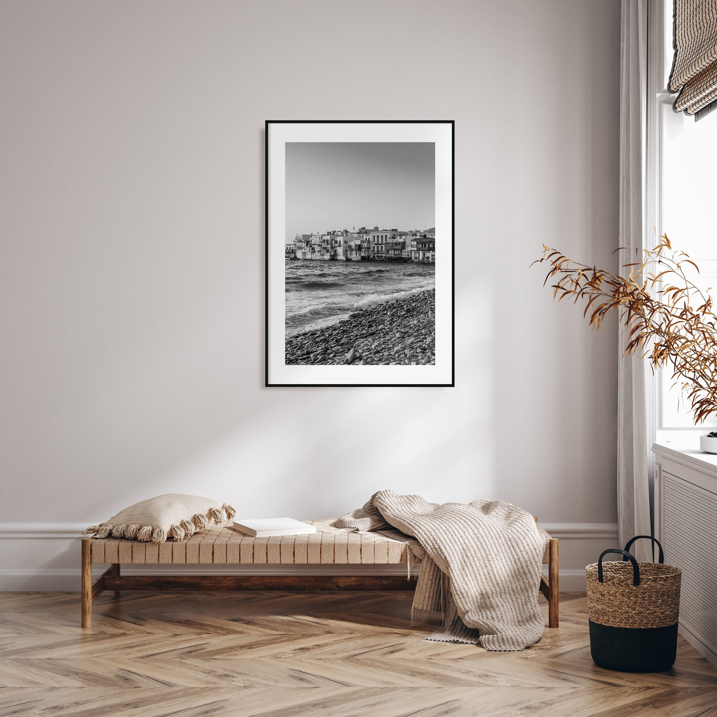 Mykonos Photo B&W Poster
