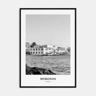 Mykonos Portrait B&W Poster